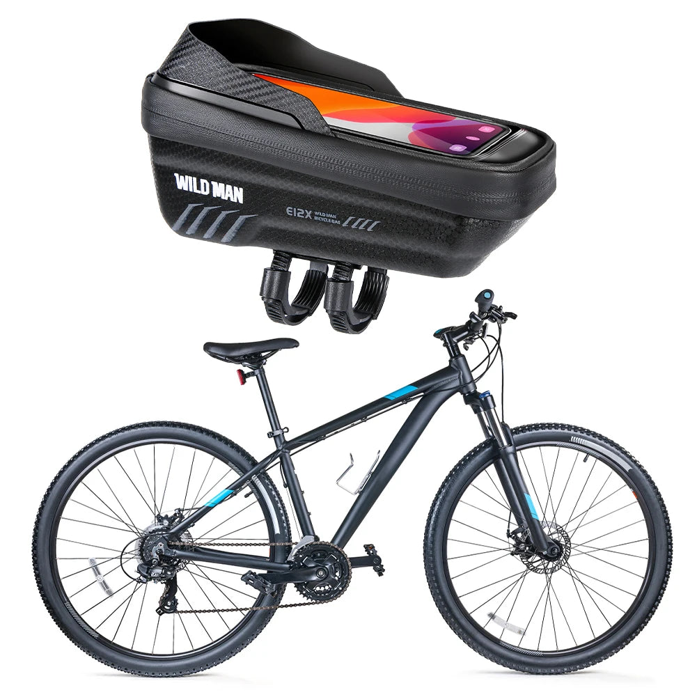 Bike Phone Handlebar Bag Support Touch Screen Bicycle Front Frame
