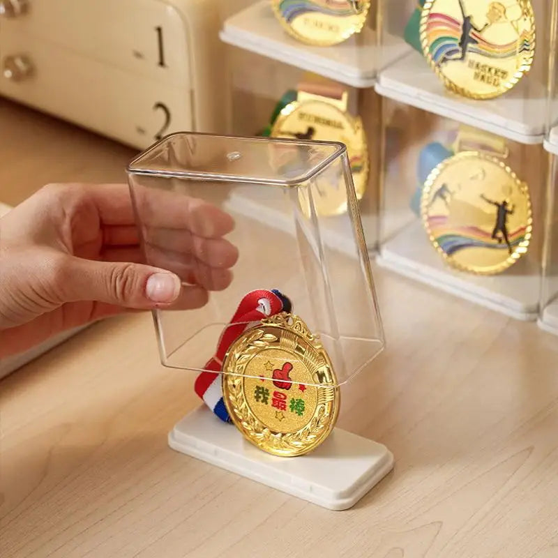 Medal Display Case – Dustproof Transparent Box | 1 or 2 Pack