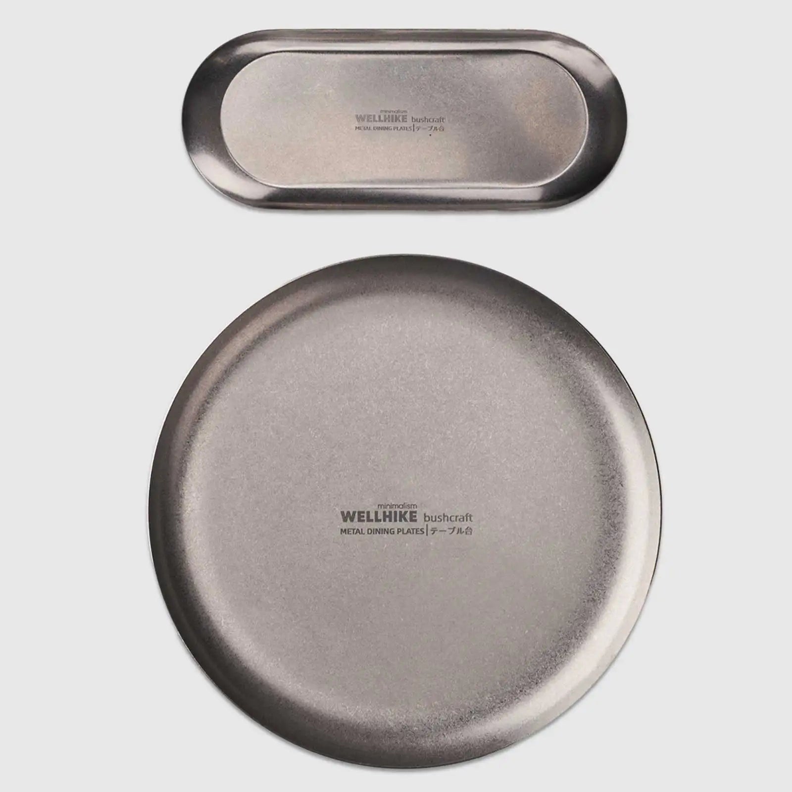 Metal Dinner Plates Stainless Steel Compact Plate Lightweight Easy