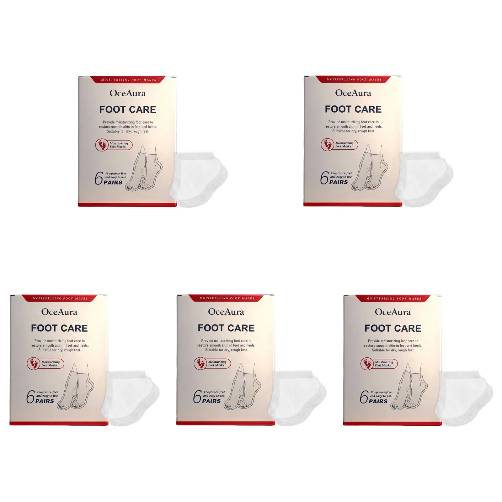 Shea Butter Moisturizing Foot Mask Gentle Exfoliation Remove Dead Skin Relieve Foot Soft Smooth Hydrated Feet Masks Skin Care Zpaxo 30Pairs Boxed