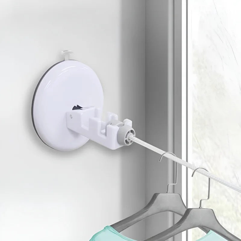Suction cup clothesline indoor non perforated clothesline rack bathroom balcony retractable bathroom household clothesline Zpaxo