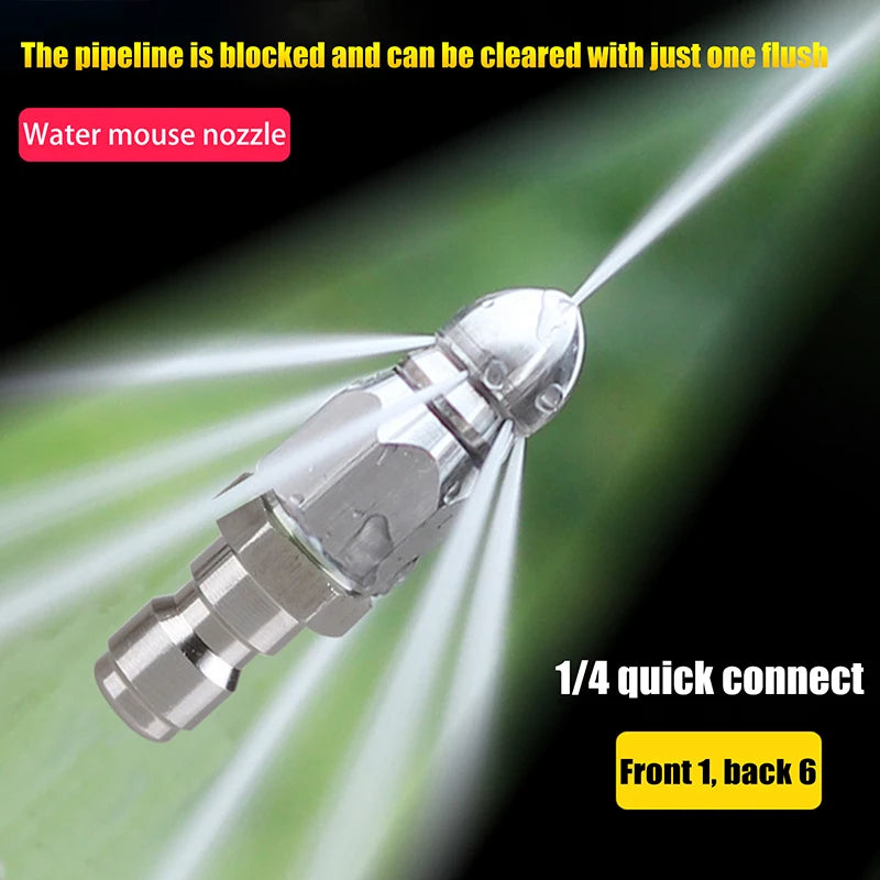 1 4 Pressure Washer Sewer Jetter Nozzle Stainless Steel Mini Durable