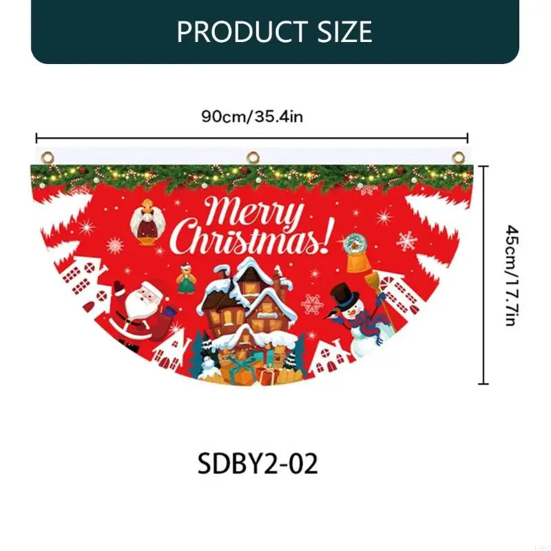 Polyester Christmas Banners Door Hanging Decoration Home Office Party