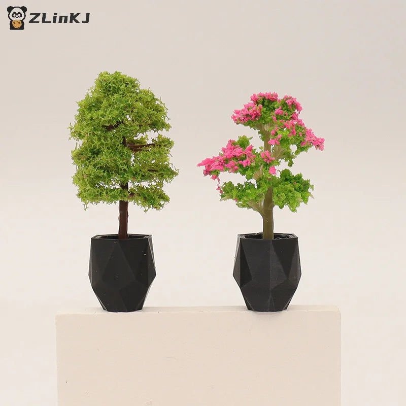 ▶1/12 Dollhouse Simulation Plant Potted Model Mini Home Decoration Dolls House Micro Garden Landscape Ornaments Zpaxo