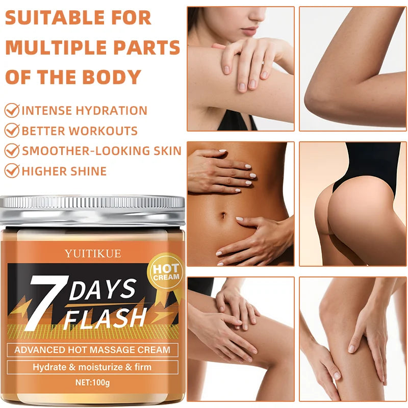 YUITIKUE 7-Day Hot Sculpting Cream 100g | Firms & Moisturizes Body Sculpting Cream Zpaxo