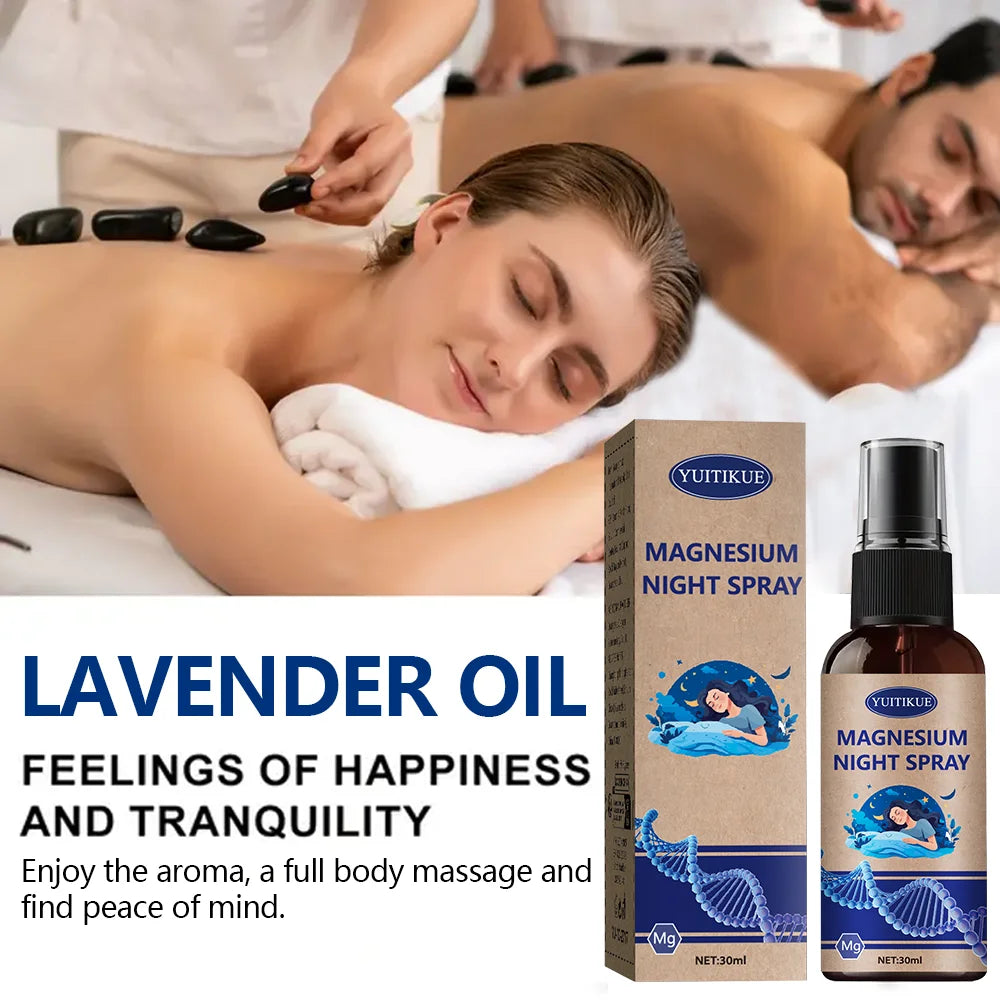 Magnesium Night Spray with Lavender Oil – Sleep & Relaxation 30ml Magnesium Body Spray Zpaxo