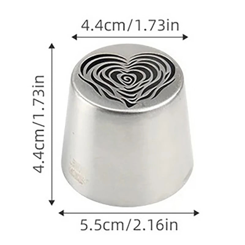 Utensils Baking Cake Tool Stainless Steel XL Heart Rose Flower Zpaxo onesize