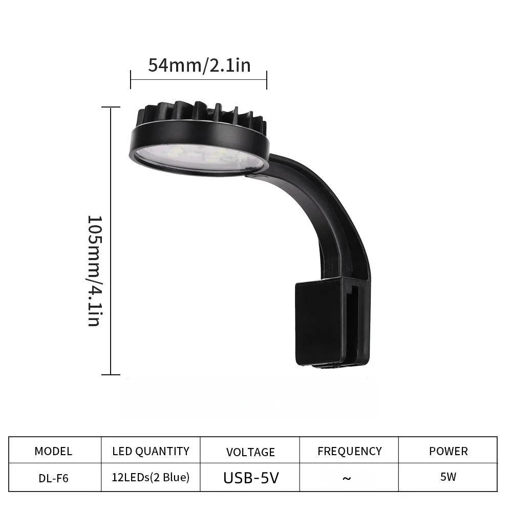 USB Charging Small Fishbowl LED Light Separate Power Switch