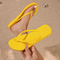 2026 Women Slippers Non-Slip Flip Flops Bathroom Quick Drying Slippers Clip Toe Flat Shoes for Home Shower Beach Slides Women Zpaxo YELLOW 36-37