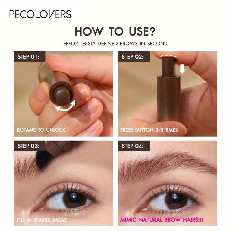 Waterproof Pressure Black Eyebrow Pencil Natural Three-dimensional Long-lasting Easy To Use Wild Eyebrow Pen Makeup Tools Zpaxo