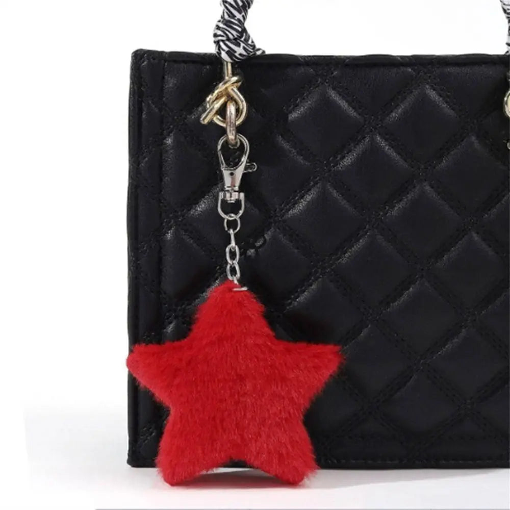 Lovely Furry Star Doll Plush Pendant Pompom Five-pointed Pentagram Zpaxo