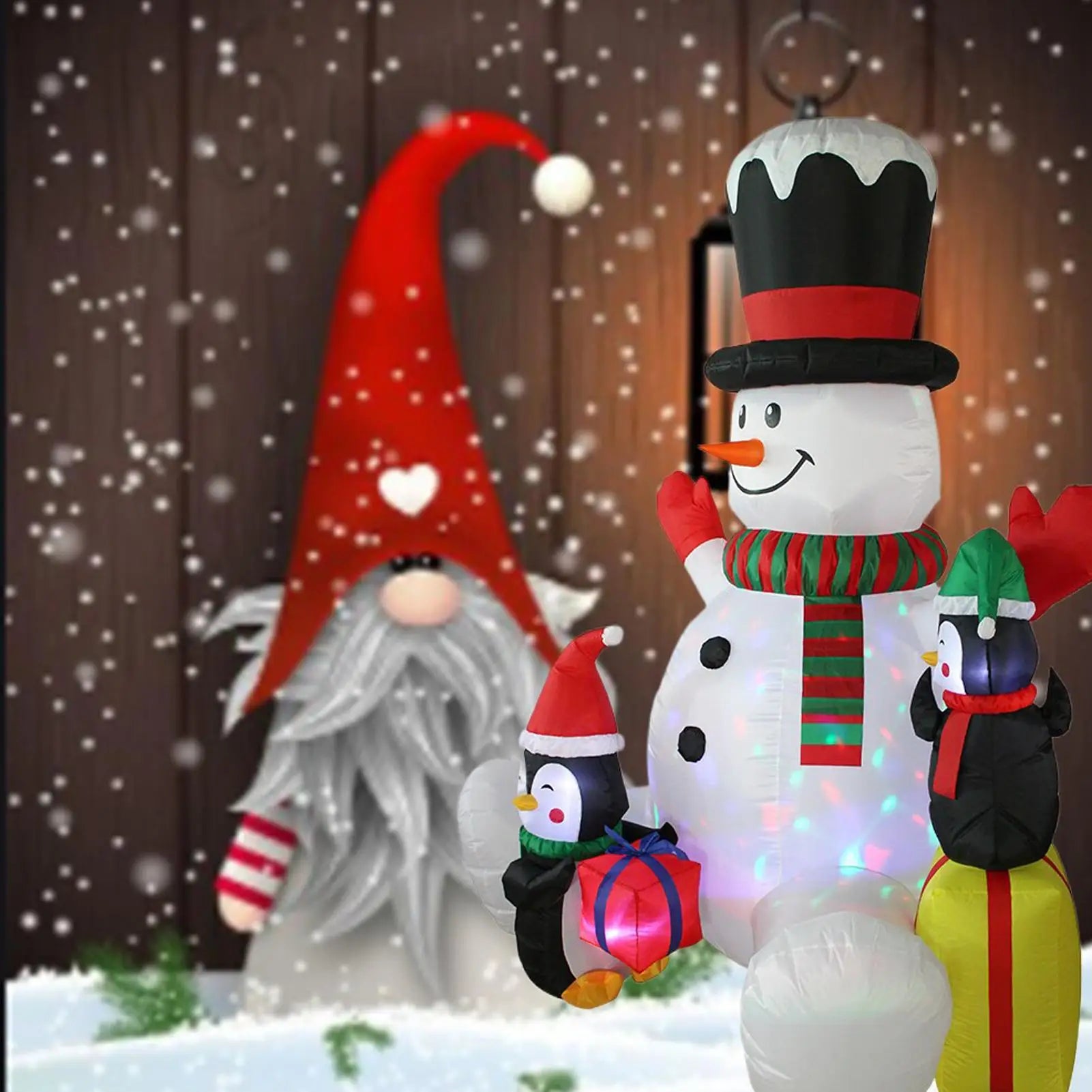 Christmas Inflatable Outdoor Decoration 7ft Waterproof Night Lighting