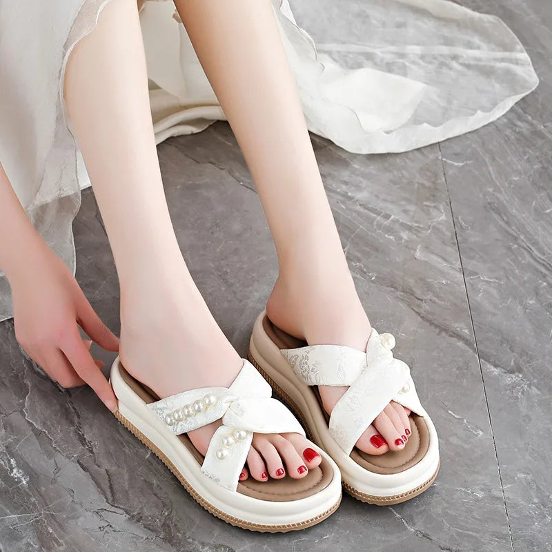 Women's Summer Outdoor Thick Bottom Sandals Soft Sole Beach Slippers Zpaxo