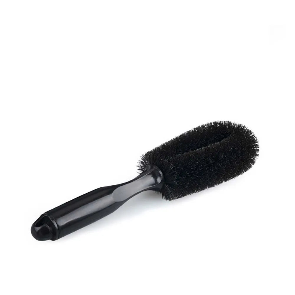 Soft Brush Washing Tools Car Accessories with Handle Detailing Cleaning Brush Rim Scrub Brush Car Wheel Brush Tire Cleaner Zpaxo black-1pc