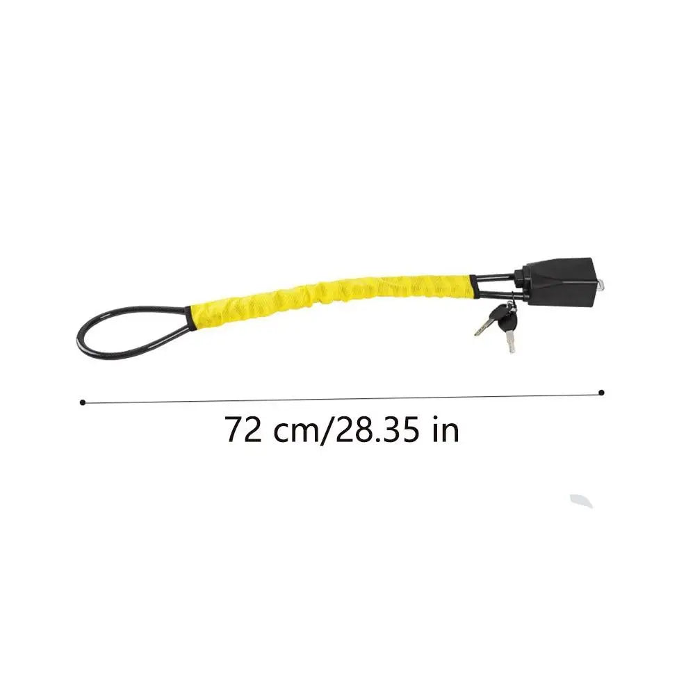 Sturdy Lock Car Steering Wheel Lock Bold Steel Cable Security Steering Wheel Lock Steel Rope with 2 Keys Zpaxo