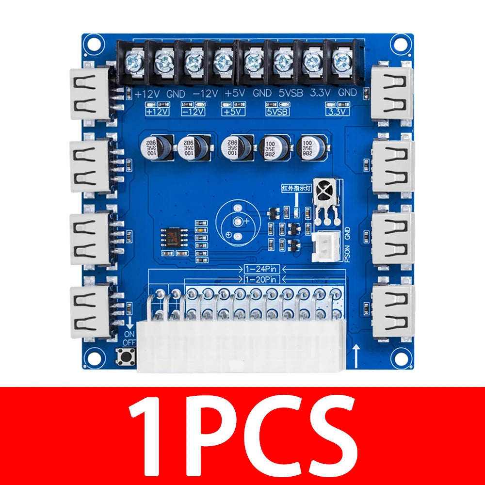 ATX to Type-C Power Supply Adapter Module 5V 3A, DIY Power Conversion Board for Desktop PC Chassis Modification Zpaxo 1pcs