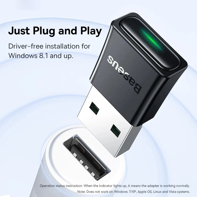 Baseus USB Bluetooth 5 3 Adapter Transmitter Receiver Dongle Wireless