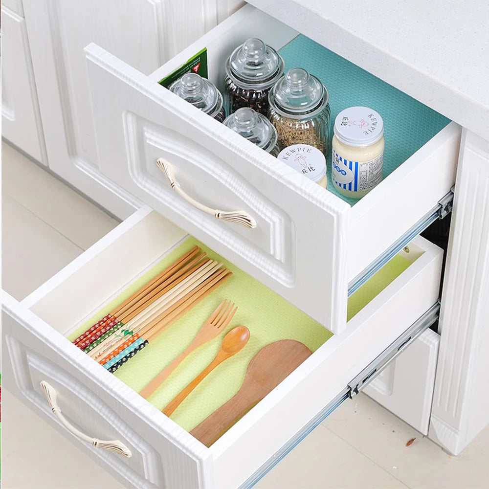 2Pcs EVA Refrigerator Liner Mat Waterproof Washable Fridge Shelves Pads for Drawer Cabinet Zpaxo