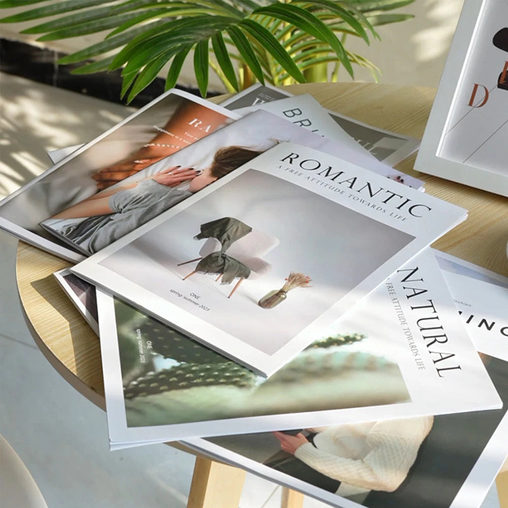 Ins Style Simple English Magazine Shooting Background Photography Home Decoration Book Live Photo Props Decorative Ornaments Zpaxo