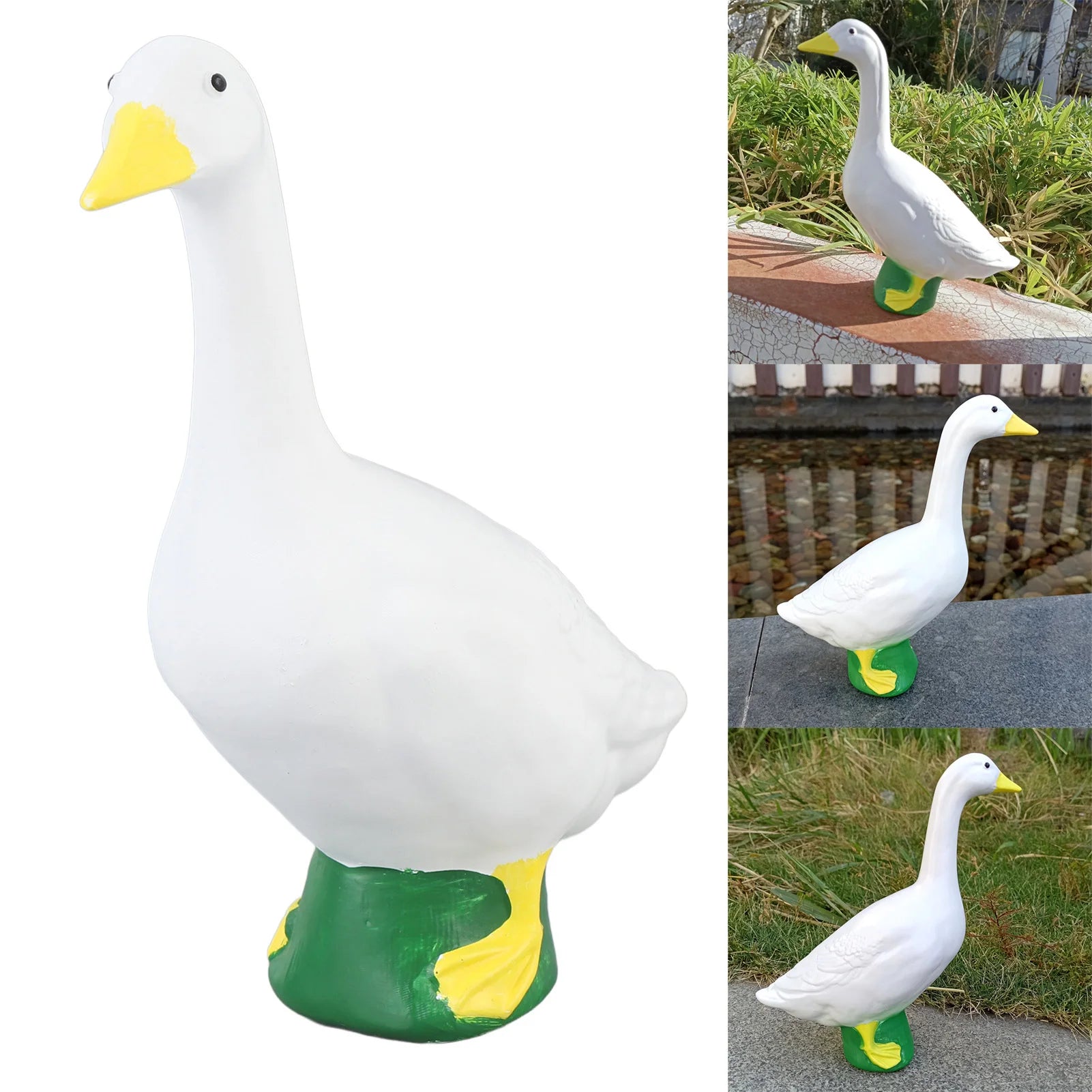 Goose Sculpture Impressive Texture Weather Resistant Figurine