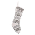 Knit Snowflake Christmas Hanging Socks Stockings Candy Bag
