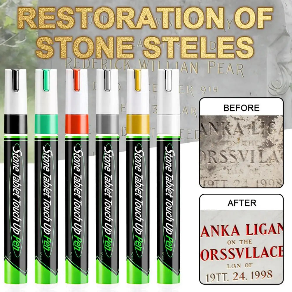 Tombstone Marker Pen Set – Restore Grave Inscriptions (6 Pack) Grave Marker Pen Set Zpaxo
