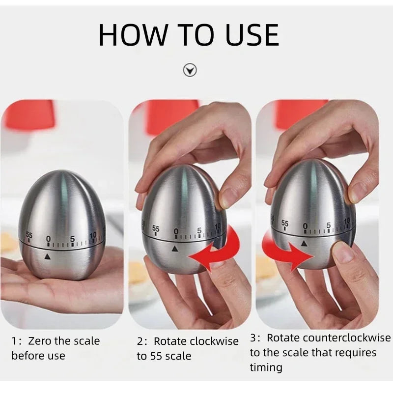 Mechanical Kitchen Dial Timer – Egg & Cooking Countdown Mechanical Kitchen Timer Zpaxo