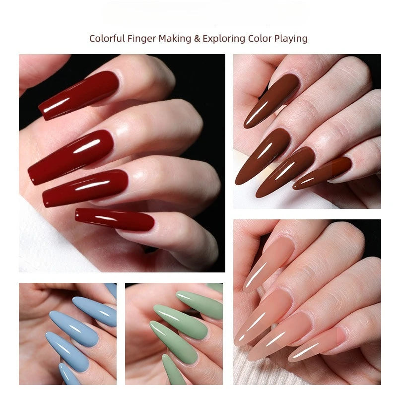 Colored Nail Varnish Gel 60 Colors Gloss Matte Ice-clear Nails Polish
