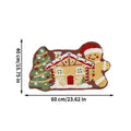 Gingerbread Doormat Christmas Welcome Mat 60x40cm Non Slip Absorbent