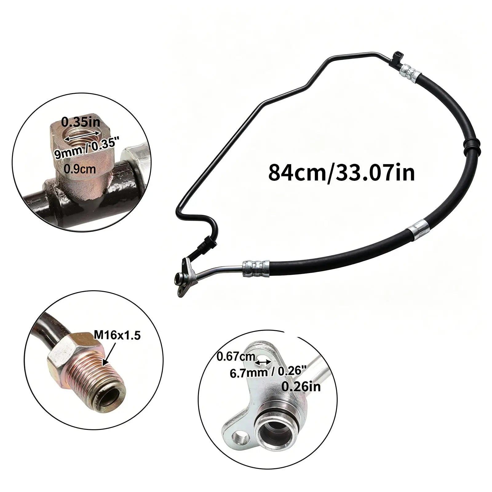 53713-SDC-A02 Honda Car Power Steering Pressure Line Hose Replacement