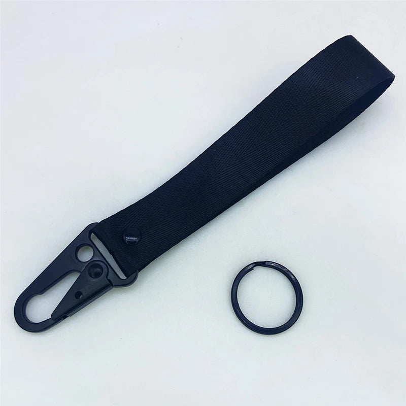 Universal Car Keychain Lanyard Hanging Strap Metal Key Holder Ring