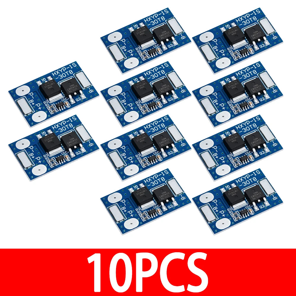 1S 7A 3.2-3.65V/3.7-4.2V LiFePO₄/Li-ion Battery Protection Board Overcurrent, Charge/Discharge Protection Zpaxo 10PCS