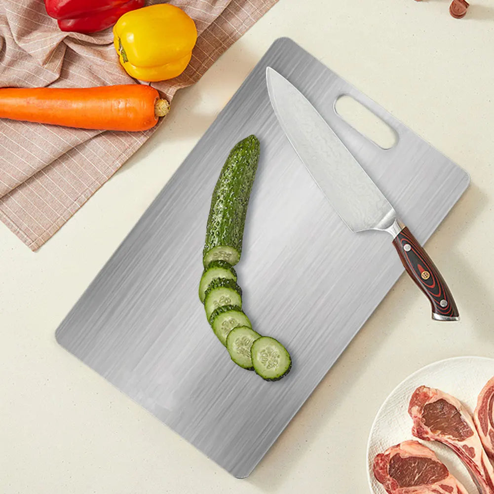 Stainless Steel Cutting Board Double Sided Chopping Easy Clean