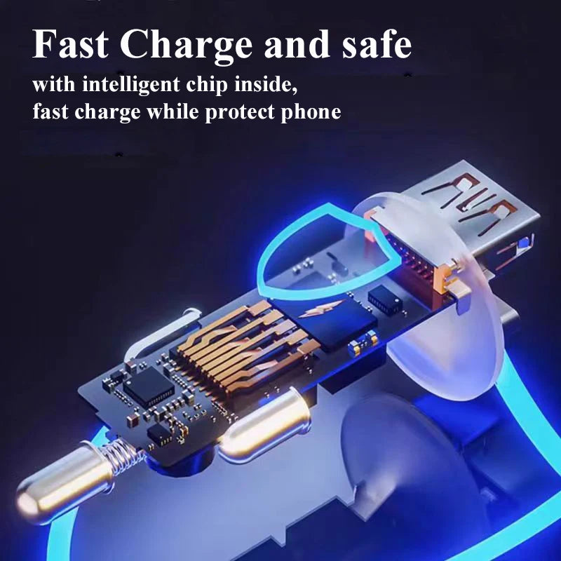 EDEBA Metal USB Car Charger C Cable 12V Fast Charging Vehicle Adapter