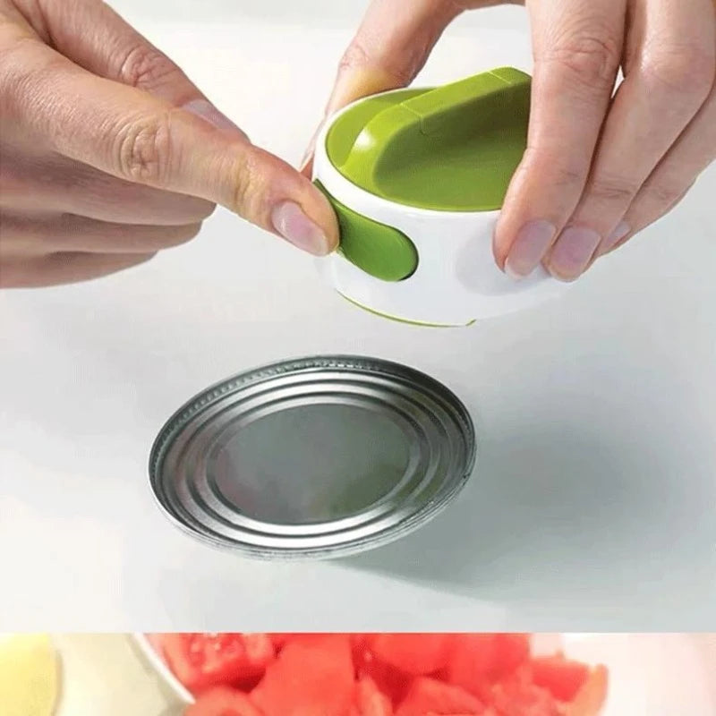 Hot Manual Rotating Can Opener Beer Can-Do Compact Mini Can Opener Kitchen Gadgets Tool Easy Twist Release Safety Open Jar Zpaxo