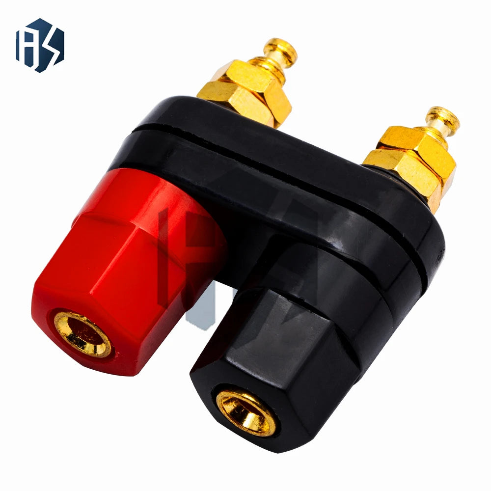 Red Black Banana Plug Connector Hi-fi Speakers Amplifiers Audio Cable Zpaxo Default Title