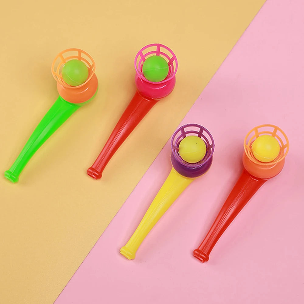 5/10/20Pcs Ball Blowing Pipe Random Color Floating Blow Suspended Ball Game Toy for Kids Birthday Party Baby Shower Gifts Zpaxo