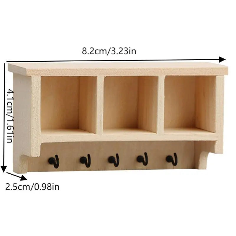▶1/12 Dollhouse Simulation Mini Wall Shelf Hanging Rack Model Dollhouse Living Furniture Decoration Dolls House Accessories Zpaxo 1PCS