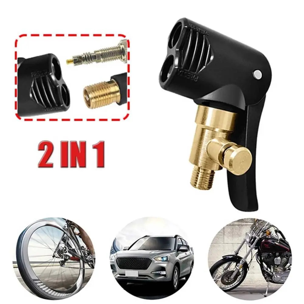 Durable Brass Auto Parts Car Tire Air Chuck Inflatable Pump Valve Connector Tyre Inflator Clip Tyre Valve Adapter Zpaxo