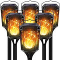 Solar LED Lights Outdoor Garden Landscape Lawn Lamp Retro Metal Zpaxo Flame Light 2PCS China Mainland