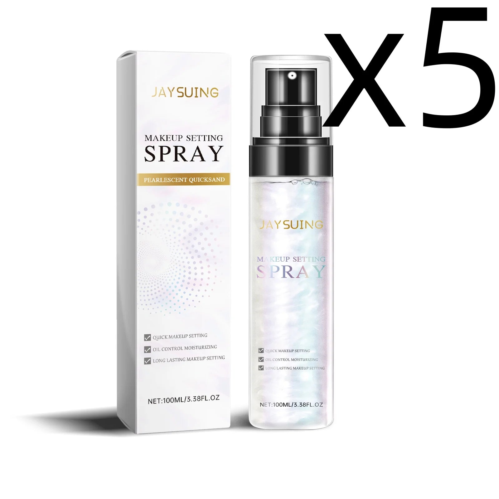 Jaysuing Makeup Setting Spray – Oil Control & Long-Last Hold Makeup Setting Spray Zpaxo 100ml Boxed X 5PCS