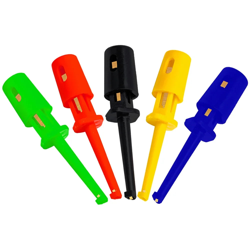 10Pcs Small IC Grabber Clips: Mini Test Hooks – Round Crocodile Probes for Electronics Testing & Debugging Zpaxo Test Hook Clip
