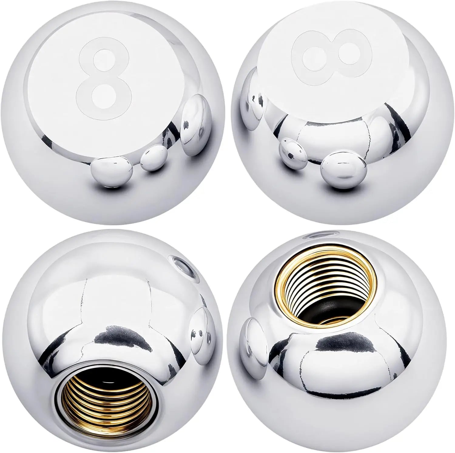 Pool 8 Ball Tire Valve Stem Caps – 4-Pack for Cars & Bikes