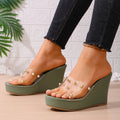 Trend Women Wedges Sandals Designer Dress Crystal Slides Lightweight Zpaxo green 42