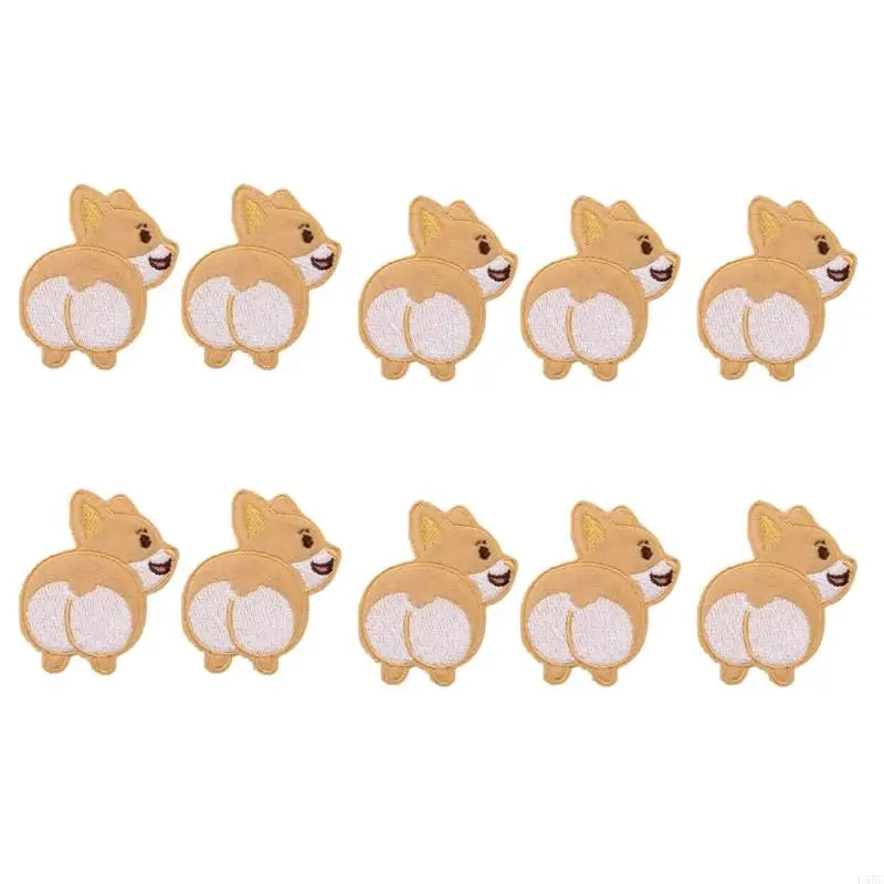 Dog Fabric Iron Patches Adhesive Embroidery Appliques Garment Jackets Zpaxo Puppy buttocks China Mainland