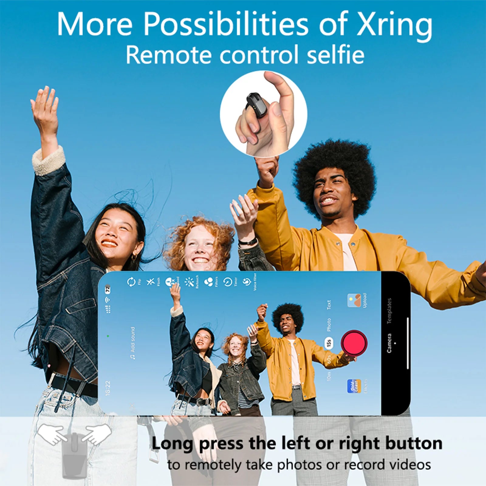 BT Scrolling Ring Touchpad Air Finger Mouse Wireless Scroller Iphone