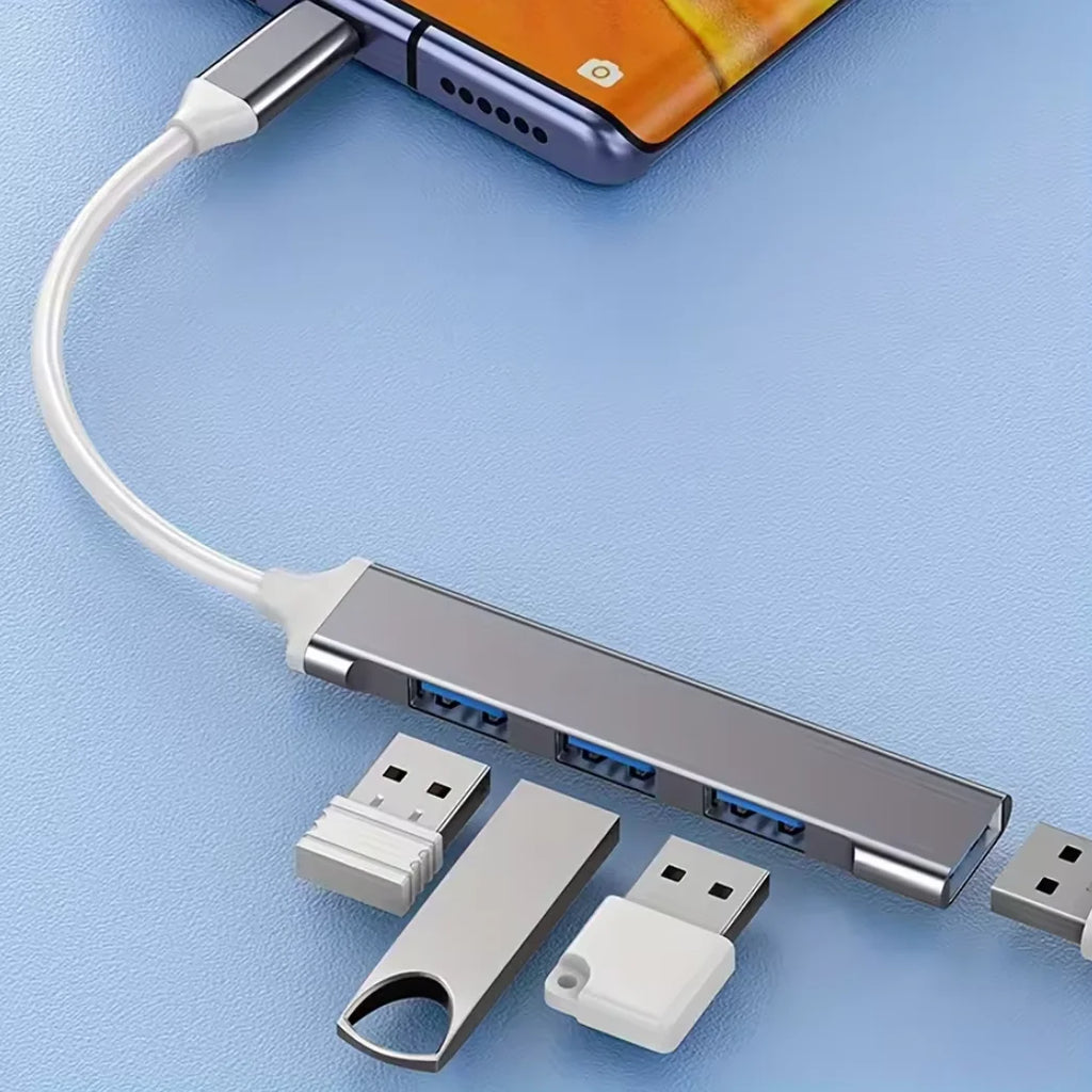 4-Port Multi-Splitter Type C Hub USB Adapter OTG for Xiaomi Lenovo MacBook 13 15 Air pro PC - Computer Accessories Zpaxo