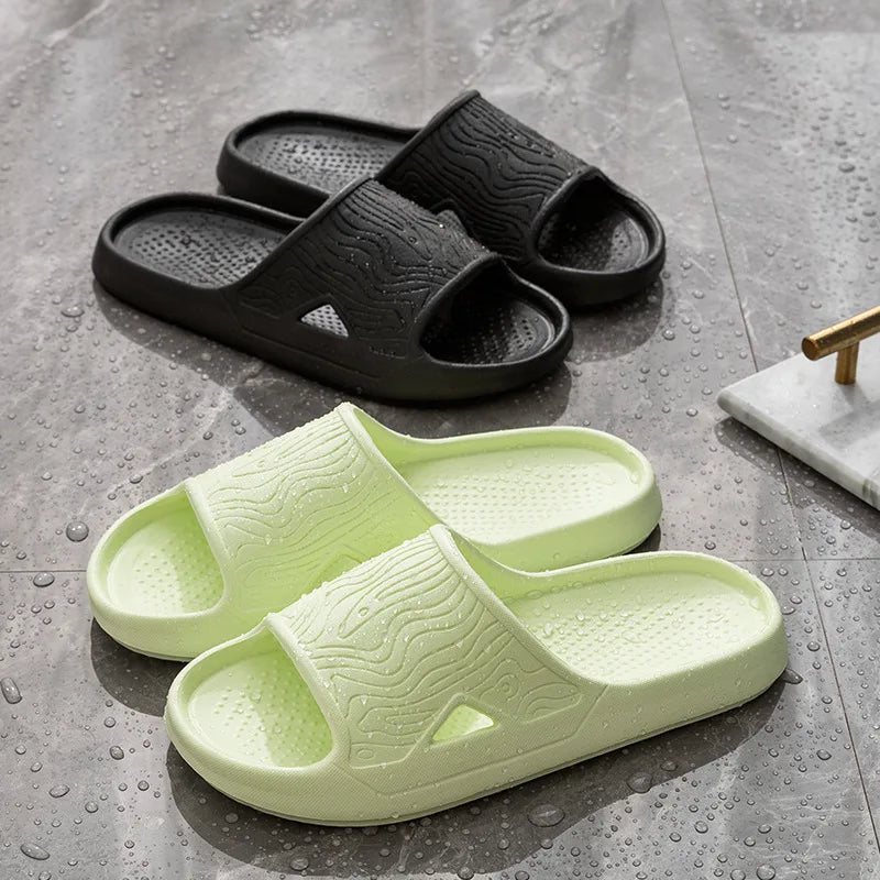 SHAJI Unisex Couple Cloud Slides Summer EVA Thick Sole Non Slip