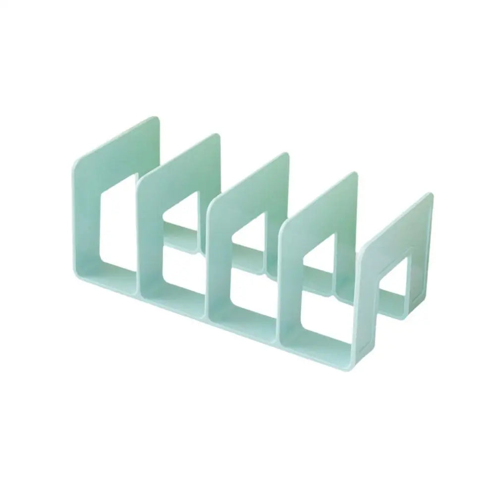 4-Grid Bookends Stand – Desk Organizer for Books, CDs & Files Desk Organizer Stand Zpaxo C