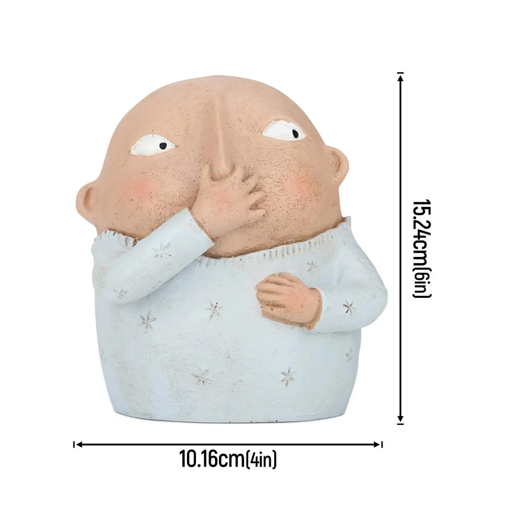 Vulgar Figurine Bathroom Decoration Creative Weird Decor Modern Art Statue Kitschy Figurine Holding Nose Bathroom Statue Zpaxo Boy 2